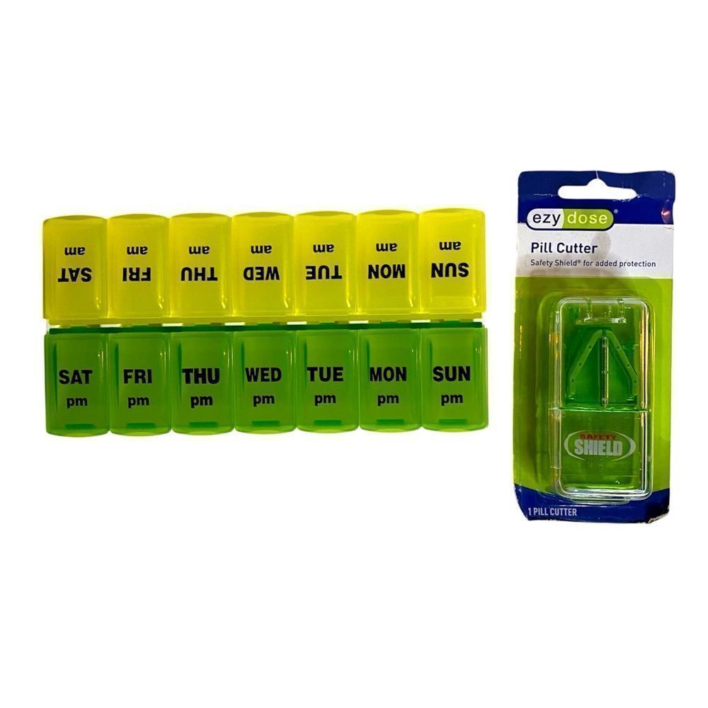 Pill Organizer with Pill Cutter